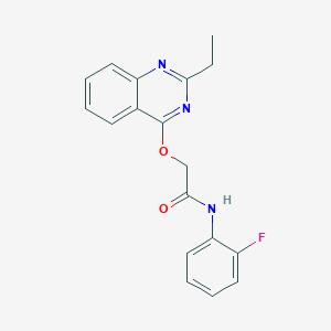 molecular formula C18H16FN3O2 B2599047 2-((2-乙基喹唑啉-4-基)氧基)-N-(2-氟苯基)乙酰胺 CAS No. 1116082-39-3