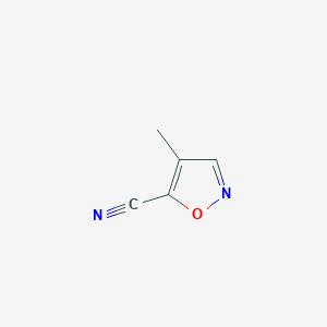 molecular formula C5H4N2O B2599048 4-Methyl-1,2-oxazole-5-carbonitrile CAS No. 2111388-10-2