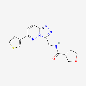 molecular formula C15H15N5O2S B2599051 N-((6-(thiophen-3-yl)-[1,2,4]triazolo[4,3-b]pyridazin-3-yl)methyl)tetrahydrofuran-3-carboxamide CAS No. 1903515-88-7