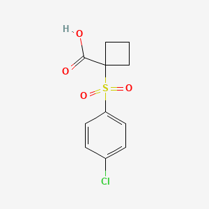 molecular formula C11H11ClO4S B2599058 1-(4-Chlorobenzenesulfonyl)cyclobutane-1-carboxylic acid CAS No. 879361-76-9