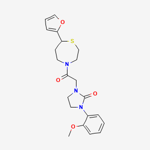 1-(2-(7-(Furan-2-yl)-1,4-thiazepan-4-yl)-2-oxoethyl)-3-(2-methoxyphenyl)imidazolidin-2-one