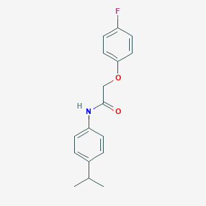 molecular formula C17H18FNO2 B259906 2-(4-fluorophenoxy)-N-(4-isopropylphenyl)acetamide 