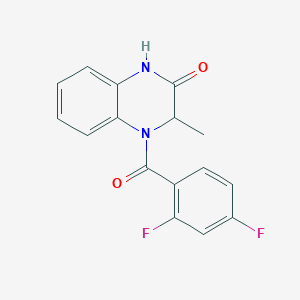 molecular formula C16H12F2N2O2 B2599068 4-(2,4-difluorobenzoyl)-3-methyl-3,4-dihydro-2(1H)-quinoxalinone CAS No. 317822-35-8