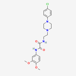 molecular formula C22H27ClN4O4 B2599069 N1-(2-(4-(4-氯苯基)哌嗪-1-基)乙基)-N2-(3,4-二甲氧基苯基)草酰胺 CAS No. 1049373-85-4