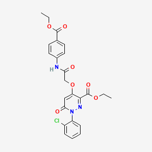 Ethyl 1-(2-chlorophenyl)-4-(2-((4-(ethoxycarbonyl)phenyl)amino)-2-oxoethoxy)-6-oxo-1,6-dihydropyridazine-3-carboxylate