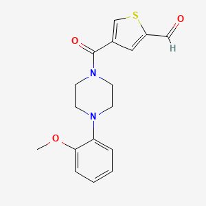 4-[4-(2-Methoxyphenyl)piperazine-1-carbonyl]thiophene-2-carbaldehyde