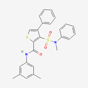 molecular formula C26H24N2O3S2 B2599090 N-(3,5-dimethylphenyl)-3-[methyl(phenyl)sulfamoyl]-4-phenylthiophene-2-carboxamide CAS No. 1105229-78-4