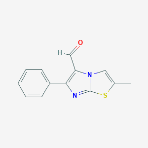 molecular formula C13H10N2OS B025991 2-Methyl-6-phenylimidazo[2,1-b][1,3]thiazole-5-carbaldehyde CAS No. 102410-28-6