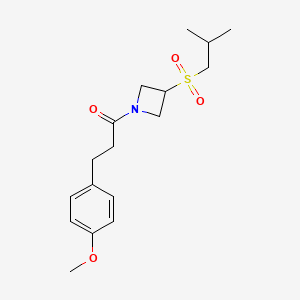 molecular formula C17H25NO4S B2599100 1-(3-(Isobutylsulfonyl)azetidin-1-yl)-3-(4-methoxyphenyl)propan-1-one CAS No. 1797874-51-1