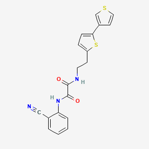 N1-(2-([2,3'-bithiophen]-5-yl)ethyl)-N2-(2-cyanophenyl)oxalamide