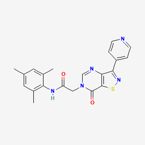 molecular formula C21H19N5O2S B2599111 N-mesityl-2-(7-oxo-3-(pyridin-4-yl)isothiazolo[4,5-d]pyrimidin-6(7H)-yl)acetamide CAS No. 1251590-21-2