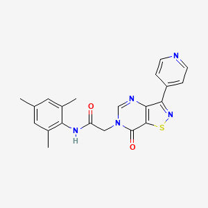 molecular formula C21H19N5O2S B2599111 N-间甲苯酰基-2-(7-氧代-3-(吡啶-4-基)异噻唑并[4,5-d]嘧啶-6(7H)-基)乙酰胺 CAS No. 1251590-21-2