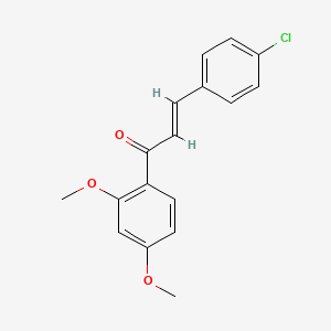 molecular formula C17H15ClO3 B2599119 (2E)-3-(4-chlorophenyl)-1-(2,4-dimethoxyphenyl)prop-2-en-1-one CAS No. 31184-84-6