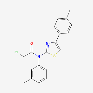 2-chloro-N-(3-methylphenyl)-N-[4-(4-methylphenyl)-1,3-thiazol-2-yl]acetamide