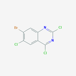 molecular formula C8H2BrCl3N2 B2599129 7-溴-2,4,6-三氯喹唑啉 CAS No. 1956389-96-0