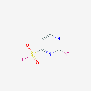 molecular formula C4H2F2N2O2S B2599132 2-氟嘧啶-4-磺酰氟 CAS No. 2551118-72-8