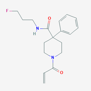 molecular formula C18H23FN2O2 B2599140 N-(3-Fluoropropyl)-4-phenyl-1-prop-2-enoylpiperidine-4-carboxamide CAS No. 2200100-28-1