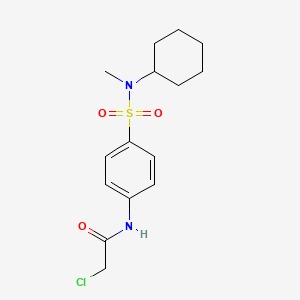 2-chloro-N-{4-[cyclohexyl(methyl)sulfamoyl]phenyl}acetamide