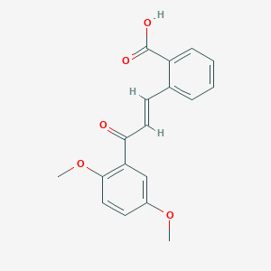 molecular formula C18H16O5 B2599144 2-[(E)-3-(2,5-dimethoxyphenyl)-3-oxoprop-1-enyl]benzoic acid CAS No. 852538-51-3