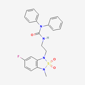 3-(2-(6-fluoro-3-methyl-2,2-dioxidobenzo[c][1,2,5]thiadiazol-1(3H)-yl)ethyl)-1,1-diphenylurea