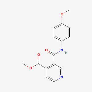 molecular formula C15H14N2O4 B2599146 3-[(4-甲氧基苯胺)羰基]异烟酸甲酯 CAS No. 339101-51-8