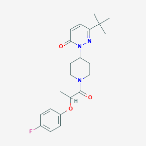 6-Tert-butyl-2-[1-[2-(4-fluorophenoxy)propanoyl]piperidin-4-yl]pyridazin-3-one
