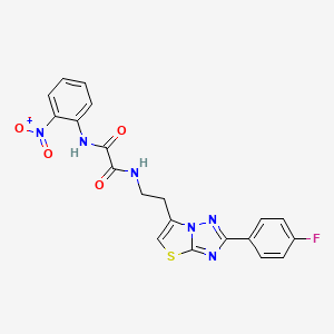 N1-(2-(2-(4-fluorophenyl)thiazolo[3,2-b][1,2,4]triazol-6-yl)ethyl)-N2-(2-nitrophenyl)oxalamide