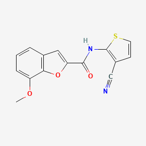 molecular formula C15H10N2O3S B2599160 N-(3-cyanothiophen-2-yl)-7-methoxybenzofuran-2-carboxamide CAS No. 921800-10-4