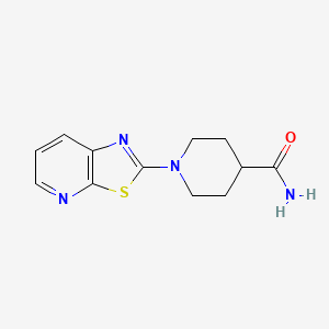 molecular formula C12H14N4OS B2599161 1-([1,3]Thiazolo[5,4-b]pyridin-2-yl)piperidine-4-carboxamide CAS No. 2319805-00-8