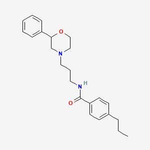 molecular formula C23H30N2O2 B2599178 N-(3-(2-phenylmorpholino)propyl)-4-propylbenzamide CAS No. 953915-25-8