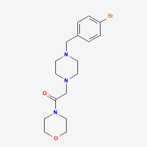 molecular formula C17H24BrN3O2 B2599190 2-{4-[(4-Bromophenyl)methyl]piperazin-1-yl}-1-(morpholin-4-yl)ethan-1-one CAS No. 329701-34-0