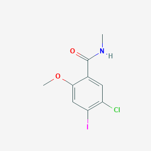 molecular formula C9H9ClINO2 B2599198 5-chloro-4-iodo-2-methoxy-N-methylbenzamide CAS No. 1222904-16-6