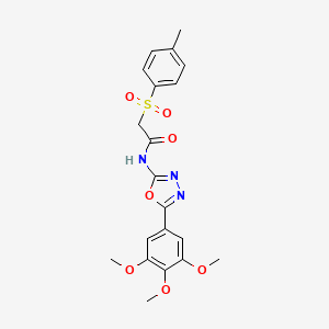 2-tosyl-N-(5-(3,4,5-trimethoxyphenyl)-1,3,4-oxadiazol-2-yl)acetamide