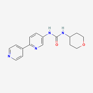 3-{[2,4'-Bipyridine]-5-yl}-1-(oxan-4-yl)urea