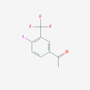 molecular formula C9H6F3IO B2599222 4'-碘-3'-(三氟甲基)苯乙酮 CAS No. 1823318-98-4