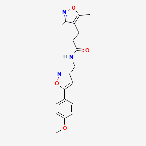 3-(3,5-dimethylisoxazol-4-yl)-N-((5-(4-methoxyphenyl)isoxazol-3-yl)methyl)propanamide