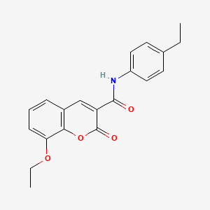 molecular formula C20H19NO4 B2599233 8-ethoxy-N-(4-ethylphenyl)-2-oxo-2H-chromene-3-carboxamide CAS No. 923196-00-3