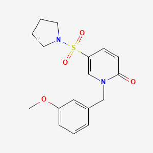 molecular formula C17H20N2O4S B2599237 1-(3-methoxybenzyl)-5-(pyrrolidin-1-ylsulfonyl)pyridin-2(1H)-one CAS No. 923729-50-4