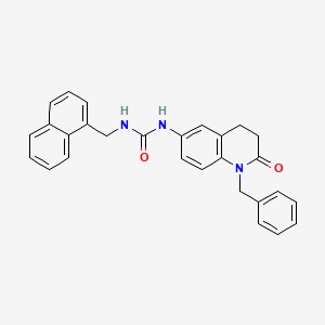 molecular formula C28H25N3O2 B2599238 1-(1-Benzyl-2-oxo-1,2,3,4-tetrahydroquinolin-6-yl)-3-(naphthalen-1-ylmethyl)urea CAS No. 1171441-40-9