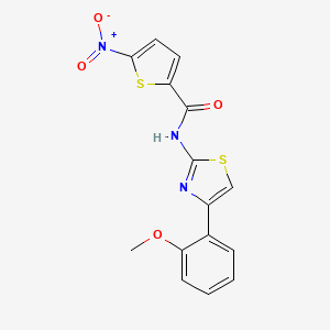 molecular formula C15H11N3O4S2 B2599240 N-[4-(2-methoxyphenyl)-1,3-thiazol-2-yl]-5-nitrothiophene-2-carboxamide CAS No. 324758-69-2