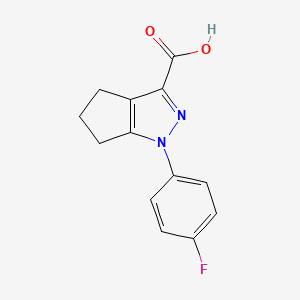 B2599241 1-(4-fluorophenyl)-1H,4H,5H,6H-cyclopenta[c]pyrazole-3-carboxylic acid CAS No. 123345-03-9