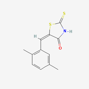 molecular formula C12H11NOS2 B2599243 (5E)-5-(2,5-dimethylbenzylidene)-2-mercapto-1,3-thiazol-4(5H)-one CAS No. 153567-96-5