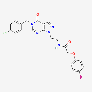 N-(2-(5-(4-chlorobenzyl)-4-oxo-4,5-dihydro-1H-pyrazolo[3,4-d]pyrimidin-1-yl)ethyl)-2-(4-fluorophenoxy)acetamide