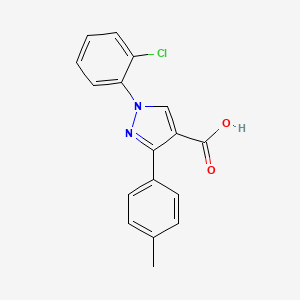 molecular formula C17H13ClN2O2 B2599267 1-(2-chlorophenyl)-3-(4-methylphenyl)-1H-pyrazole-4-carboxylic acid CAS No. 956181-51-4