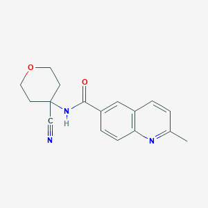 molecular formula C17H17N3O2 B2599270 N-(4-Cyanooxan-4-yl)-2-methylquinoline-6-carboxamide CAS No. 2191402-64-7