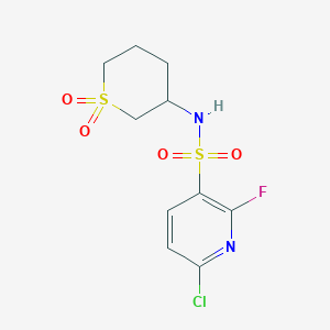 6-chloro-N-(1,1-dioxo-1lambda6-thian-3-yl)-2-fluoropyridine-3-sulfonamide