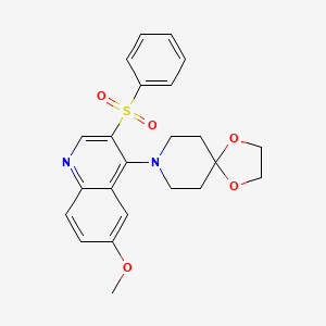 8-[3-(Benzenesulfonyl)-6-methoxyquinolin-4-yl]-1,4-dioxa-8-azaspiro[4.5]decane