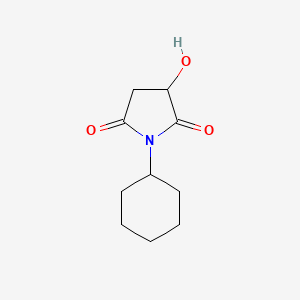 molecular formula C10H15NO3 B2599279 1-环己基-3-羟基吡咯烷-2,5-二酮 CAS No. 91252-70-9