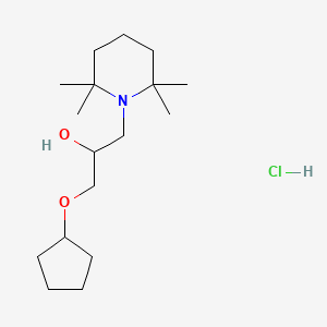 1-(Cyclopentyloxy)-3-(2,2,6,6-tetramethylpiperidin-1-yl)propan-2-ol hydrochloride