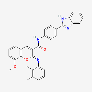 (2Z)-N-[4-(1H-benzimidazol-2-yl)phenyl]-2-[(2,3-dimethylphenyl)imino]-8-methoxy-2H-chromene-3-carboxamide
